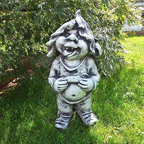 Steinfigur Wichtel Troll Gnom Zwerg Figur Steinfigur Garten Frostsicher Steinguss Gartenfigur 05