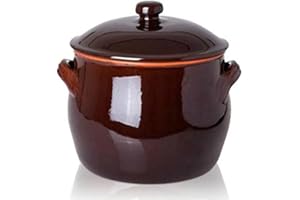 Benegiamo arte e terracotta srl PENTOLA C/COPERCH CM24X26 Terracotta Bicolore, Marrone, 24 cm