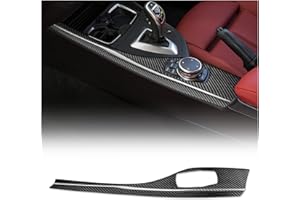 KUNGKIC Hard Real Carbon Fiber Gear Shift Knob Console Media Panel Cover Trim Interior Decal for F20 F21 F22 Accessories Right Hand Drive