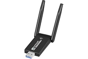 ROTOPATA Clé WiFi Puissante AC1300Mbps, Cle WiFi PC 802.11AC-Double Bande 2.4G / 5.8G, Antenne 5dBi, Fonction AP, Dongle WiFi USB 3.0 pour Bureau/Ordinateur Portable, Soutien Win 7/8/10/11, Linux, Mac, Etc.