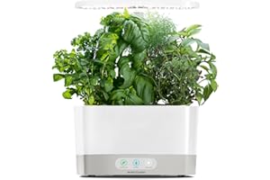 AeroGarden Harvest with Gourmet Herb Seed Pod Kit - Hydroponic Indoor Garden, White