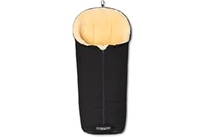 HOFBRUCKER SEIT 1948 Hofbrucker Lammfell-Fußsack Iglu Kinderwagen, Buggy/Winterfußsack atmungsaktiv/Warmer Fußsack wind- & wasserabweisend