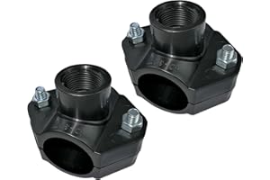 AERZETIX - C51885 - Juego de 2 - Collarín de Toma para tuberías Ø40 - Rosca 3/4'' - con 2 Pernos - Abrazadera de derivación para Tubos Secundarios