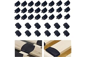 SEWOKON 36 Pcs Bed Slat Holders Kit - Plastic Bed Slat Caps & Centre Caps - Side Slat Brackets (55mm x 9mm Inside)