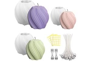 Aulese Silikonformen Gießformen Kerzen, 3 Stück Silikon Formen zum Gießen, 3D Kerzenform für DIY Bienenwachs, Aromatherapie, Kerzenherstellung, Handgefertigte