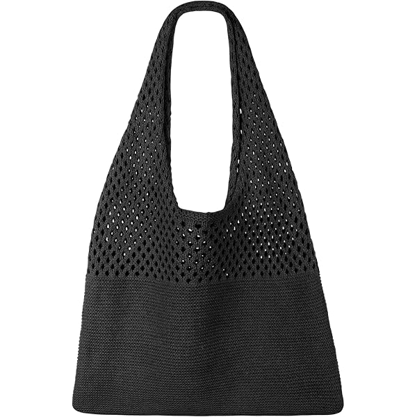 ANLAIBO Crochet Mesh Beach Tote Bag – Bohemian Style, Large Capacity, Foldable For Women - View #2