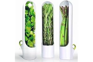 PUSOKEI Saver Best Keeper for the Freshest Products, Product Saving Container for the Refrigerator, Breathable Fresh Herb Storage Container