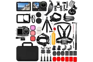Tillbehör till DJI Osmo Action 6, THAKOI vattentätt hölje, snorklingstillbehör, utomhustillbehör, skydd för vardagsbruk, tillbehörsset, kit, paket för DJI Osmo Action 6