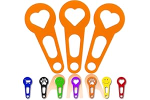 ONAIR 3 gettoni per il carrello della spesa, rimovibili immediatamente come portachiavi; 3 pezzi in un set Sblocca carrello Sblocca carrello (Arancia, Cuore)