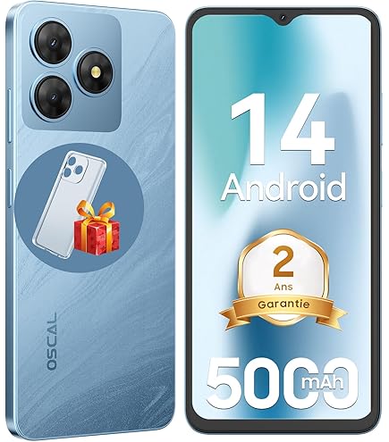 OSCAL FLAT 2 スマートフォン 256GB OSCAL Flat 2 4/256GB Bleu Gratuit | PcComponentes.fr