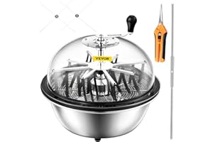 VEVOR BuoQua Manicuradora Peladora 40 x 40 x 38 cm Peladora de Cogollos Acero Inoxidable Recortadora de Tazón de Hoja Cubierta Plástica Manicuradora Manual 16 Pulgadas Recortadora Hidropónica