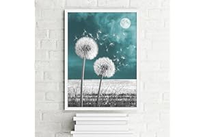 DCIDBEI Cuadro de diamantes Cuadrados 30x40 cm Square Diamond Painting Flores Diente de León Pintura De Diamantes de Imitación Bordado de punto Cruz Kit de Suministro Arte Para Mosaico Manualidades