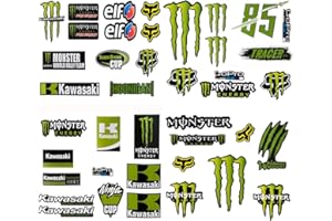 GOBFAR Motorrad Aufkleber, Monster Energy Sponsoren Aufkleber, Moto Motocross Stickers Kit, Racing Aufkleber, Dino Pfote Aufkleber, Dinosaurier Pfote Sticker für Helme, Skateboards, Dirtbikes, Motorräder