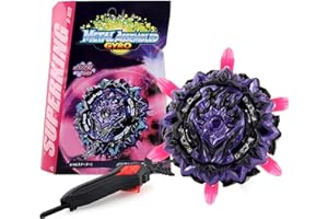 BAYBLEDAS QIANQ Bayblade Burst Toupies，Burst Turbo avec Lanceurs，4D Combat Top Top Model Metal Masters Speed Top avec Rafale pour La Journée des Enfants, Pâques, Noël, Anniversaire