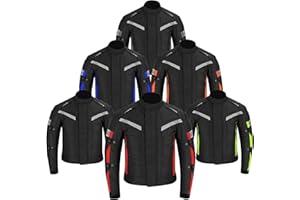 VASTER Chaqueta de moto impermeable para hombre, Cordura Textil motociclista Armadura Protecciones Hombre Homologada CE (EN 17092-4).