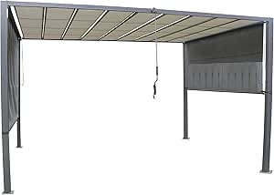 Amazon.de: LECO hochwertiger Lamellenpergola in edlem anthrazit und