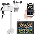 WISKA WiFi Weather Station with 8.3 Inch Large Display, Wireless Indoor Outdoor Monitoring System, Digital Thermometer, Temperature Humidity Meter, Rain Gauge, Wind Speed Sensor for Home