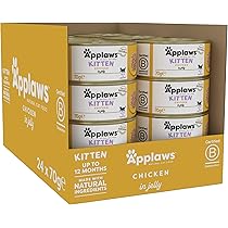 Applaws Natuurlijk Kattenvoer voor Volwassen Katten, Premium Kipfilet met Lam in Gelei - Verpakking van 16 x 70g Sachets