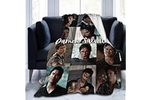 EN7JIOY Vampire Diaries TV-Show-Decken, Team Damon Salvatore, Collage, Überwurf, Decke, Vampire Diaries, Merch Ian Somer-Halder-Fans, Geschenke, weiche, flauschige Fleecedecke für Bett, Sofa,