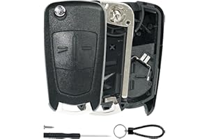SUPALAND Coque de clé de Remplacement à 2 Boutons avec Lame Compatible avec Opel Astra Vectra Corsa Signum Zafira Meriva Tigra Housse de Protection avec 1 Tournevis