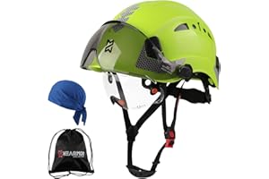 ‎HEARMOR HEARMOR Sicherheitshelm EN397 Geprüft Hochfestes ABS-Material, Doppelvisier für schnelle Hell/Dunkel-Szenenwechsel, Leicht Ideal für Industrie, Baugewerbe Arbeitshelm, Schutzausrüstung