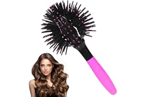 Puasok 3D Ball Brush Spazzola,360° Sfera Rotonda Spazzola Sferica per Onde Capelli, Pettine per Capelli con Sfera Massaggiante, Strumento per Acconciature Multifunzione, per Capelli Ricci, Pettinare