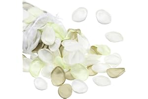 PATIKIL Rosblad i silke, 300-pack konstgjorda blomblad falsk blomkorg kronblad för bröllopsdekoration middagsbord gång spridn