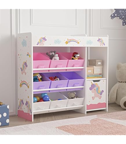 Kinder Bücherregal En.casa Kinderregal Rødøy Mit 6 Kisten - 78x86x27 Cm