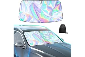 ANDIWA Parasole Auto Parabrezza Interno Parasole Macchina Parabrezza Copri Sole Per Auto SUV Camion Isolamento Termico e Protezione UV 140 x 70 cm