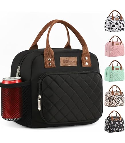 2 Stück Lunchbox-Taschen – Quadratisch, 5,28L Fassungsvermögen, Wasserdicht, Mit Leopardenmuster, Faltbar