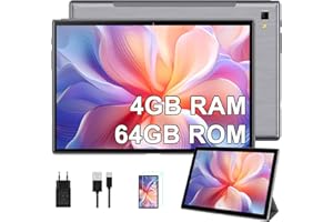 YESTEL Tablet 10 Pollici con 4GB RAM 64GB ROM (Espandibile fino a 1 TB), 5G WIFI, Bluetooth, HD Tablet Android con 5MP+8MP Fotocamera, Octa-Core, Grigio