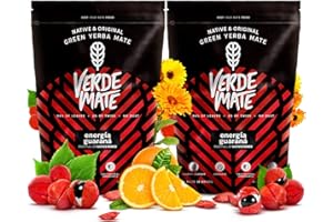Verde Mate Green Energia Guarana | Pobudzająca owocowa yerba mate z guaraną | Łagodny smak | Naturalna kofeina | Herbata Yerba Mate z Brazylii | (1000)