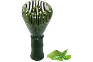GUIGA Frusta Matcha, Frustino di Resina per il tè Matcha, Matcha Whisk Set, per la Preparazione Tradizionale del tè Matcha, Matcha Frusta, Chasen Matcha Tradizionale, Resina, Verde