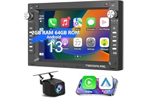 YUANTING 7" Android 12 GPS Navi Autoradio+Kamera für VW Golf 4 MK4 Polo Passat Golf Jetta, 7-Zoll Touchscreen Auto Radio Bluetooth und Sprachsteuerung, Spiegel Link, Subwoofer, SWC, FM Radio(Rückfahrkamera)