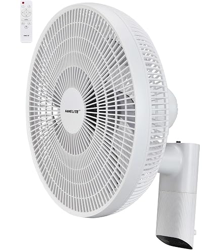 Ventilateur Mural Lucci Air Breeze 46cm Avec Télécommande - Pivotant, 3 Vitesses, Acier