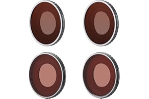 Uvafly Lot de 4 filtres ND pour DJI Osmo Action 4 - Pour DJI Osmo Action 4 Adventure Combo Accessoires (CPL/ND8/ND16/ND32) - Cadre en alliage d'aluminium