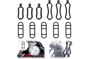 Feliciay 11 Stück Fahrrad Stretch Gummiringe Taschenlampe Gummiband Halterung，360 Grad Einstellbar Für LED Fahrradlicht Schei