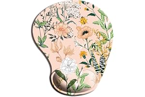 Visaccy Amazon - Tappetino per mouse con poggiapolsi, antiscivolo, per computer e laptop, ergonomico, in memory foam, colore rosa, 21 x 24 x 2,3 cm