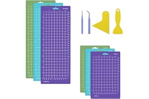 LHOEST Alfombrilla de corte 6 piezas para Cricut Joy 4.5"X12"+4.5"X6.5", Standardgrip/Lightgrip/Stronggrip, alfombrillas de corte compatibles con accesorios Cricut Joy, alfombrilla de corte adhesivo de