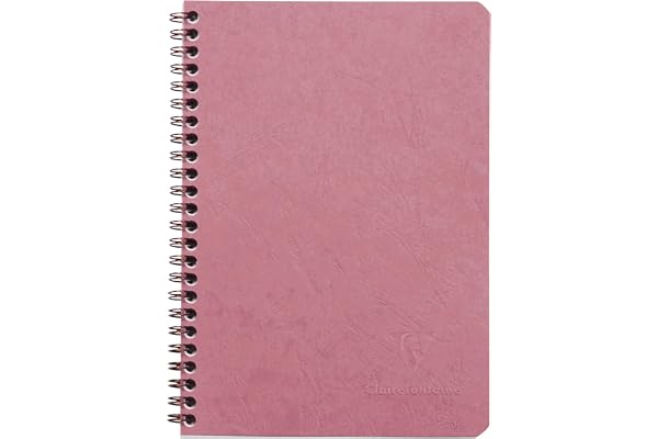 Clairefontaine 785366C Collection Nomaddict (ex Age Bag) Un Cahier à Spirale Rose Antique - A5 14,8x21 cm - 100 Pages Lignées - Papier Blanc 90 g - Couverture Carte Lustrée Grain Cuir