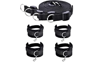 BDSM Sex bondage med rep, handbojor, fotfängsel sängset
