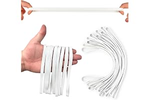 Moreik Gummiband Vit, Breda och Tjocka Elastiska Band, Långa Starka Gummisnoddar, Töjbara Band XL (10 Delar)