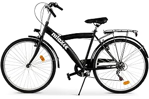 Nilox Bike Urban, Bicicletta Uomo e Donna con Telaio in Acciaio, Cambio Shimano e Freni V-Brake 26