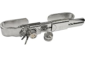 RYME AUTOMOTIVE Candado Antirrobo Bloqueo de Falleba Ajustable de 310 a 490 mm. (40 mm.) Acero Inoxidable Cerradura puertas Camión para contenedores, semirremolques con Fallebas, Plataforma y Frigoríficos