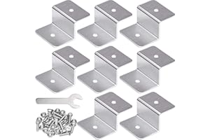 MATORD 8 Pezzi Staffa di Montaggio per Pannello Solare Staffe per Pannelli Fotovoltaici, Pannello Solare Z Supporto in Lega di Alluminio con Dadi e Viti, Chiave Inglese per Campeggio all'Aperto, Camper