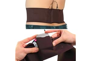 URSA STRAPS URSA - Cinghia da vita, ultra sottile, traspirante ed elastica, per microfono, compatibile con la maggior parte dei trasmettitori/ricevitori (marrone, vita grande, tasca grande)