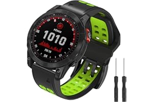 Songsier Fenix 7X Correa, 26mm Quick Fit Pulsera de Reloj de Repuesto de Silicona Suave Ajustable para Fenix 6X Pro, Fenix 6X, Fenix 5X Plus, Fenix 5X, Fenix 3, Fenix 3 HR, Fenix 3 Sapphire