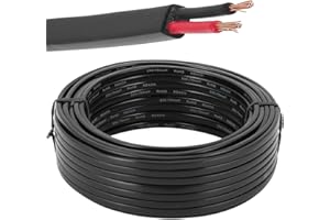 ETUKER Cable Remolque 2 Polos 20M Plano Cable Eléctrico 2Núcleos para Instalación de Automotrices,Cable Vehículo 2 Hilos 2x0.75mm²