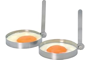 KitchenCraft - Moules à Œufs au Plat en Acier Inoxydable, 8,5 cm, Lot de 2, Argent