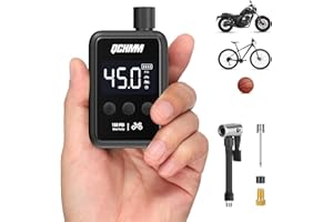 Mini-Fahrradpumpe, Elektrische Fahrrad Pumpe mit digitalem LCD-Druckmessgerät, Ultrakleine 120PSI Fahrrad Luftpumpe, 500Mah, 